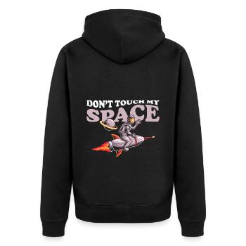Space Shuttle Weightless Stars Spaceman - Unisex Premium Organic Zip Hoodie - black - Back - Nico (187cm)