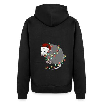 Lumières de Noël Rat Noël - Veste à capuche bio Premium Unisexe - noir - Dos - Nico (187cm)