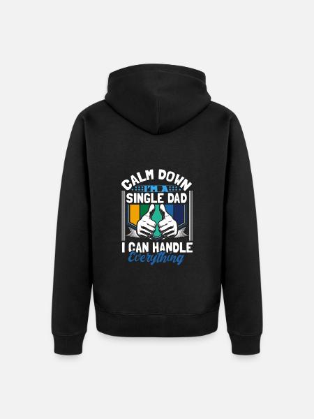 Single Parent Father Daughter Gift - Unisex Premium Organic Zip Hoodie - black