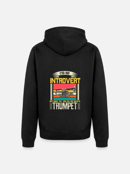 Trumpet Instrument Music Gift - Unisex Premium Organic Zip Hoodie - black