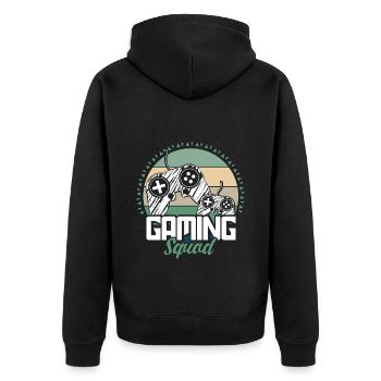 Père Fils Naissance Papa Cadeau - Veste à capuche bio Premium Unisexe - noir - Dos - Nico (187cm)