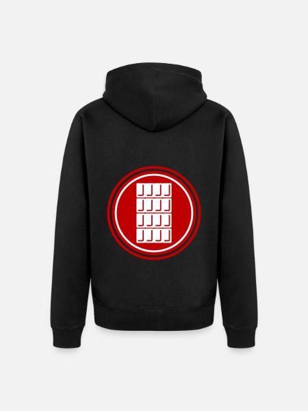 Chocolate Icon Symbol - Unisex Premium Organic Zip Hoodie - black