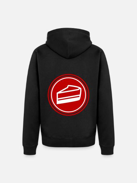 Cake cheesecake - Unisex Premium Organic Zip Hoodie - black