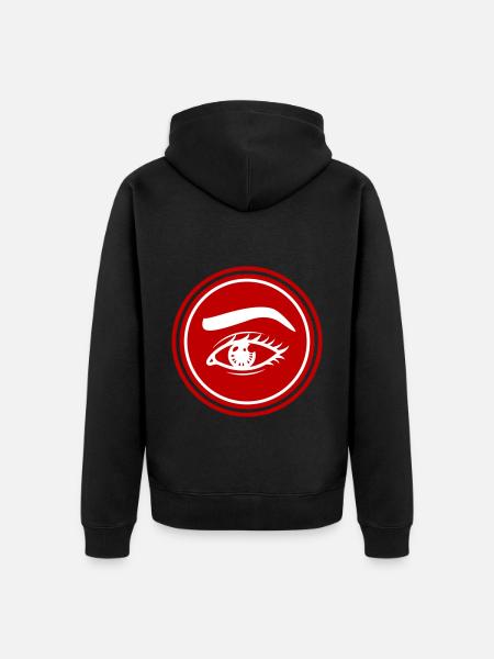 Eye symbol - Unisex Premium Organic Zip Hoodie - black