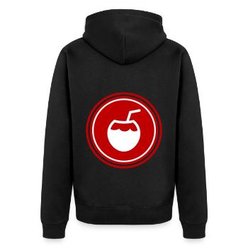 Coconut Icon Icon - Unisex Premium Organic Zip Hoodie - black - Back - Nico (187cm)