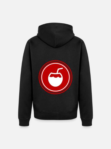 Coconut Icon Icon - Unisex Premium Organic Zip Hoodie - black