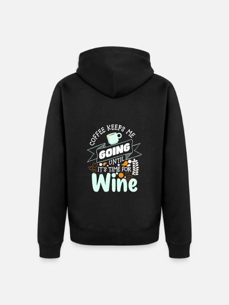 Coffee Cup Early Riser Drink - Unisex Premium Organic Zip Hoodie - black