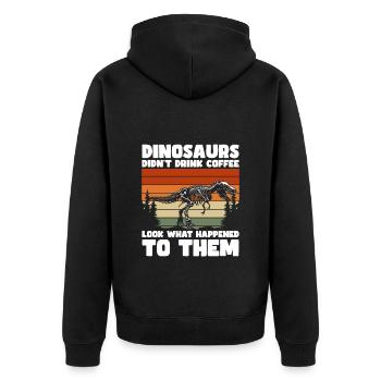 Coffee Mug Espresso Breakfast - Unisex Premium Organic Zip Hoodie - black - Back - Nico (187cm)
