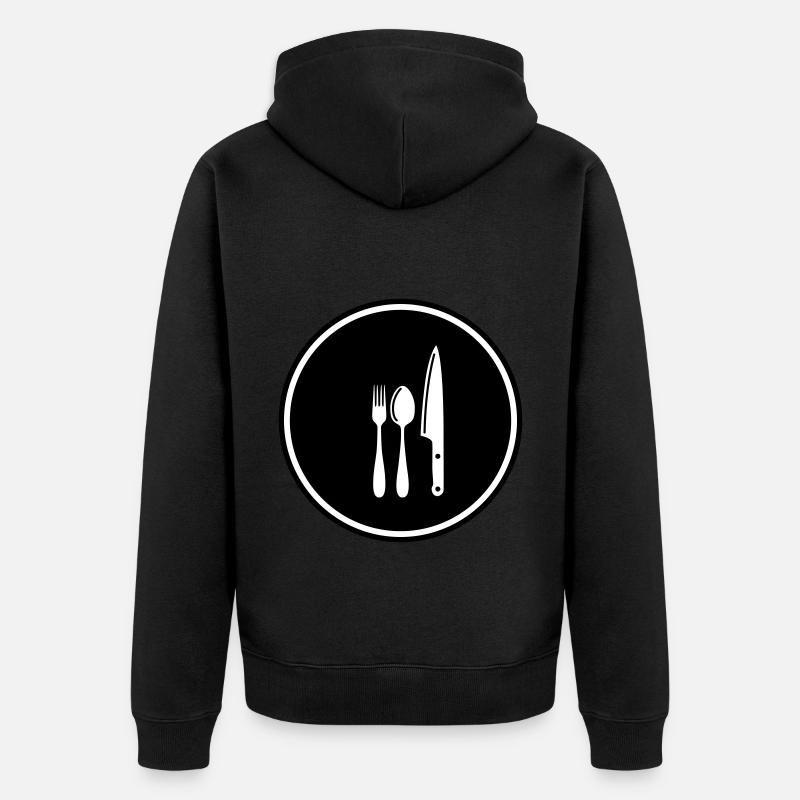 Couverts à la fourchette - Veste à capuche bio Premium Unisexe - noir