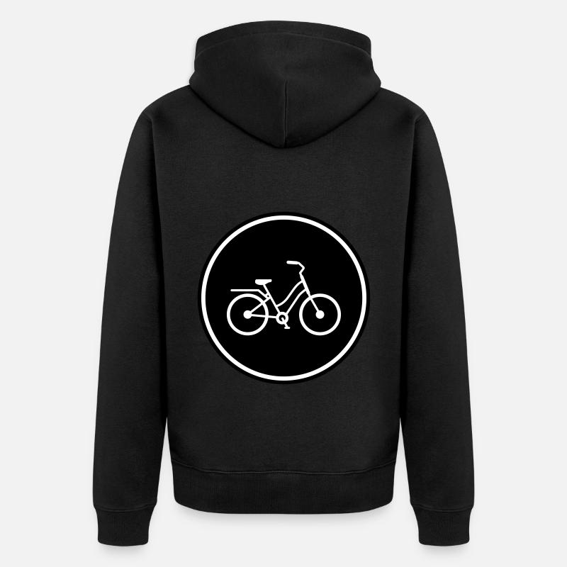 Icône de vélo - Veste à capuche bio Premium Unisexe - noir