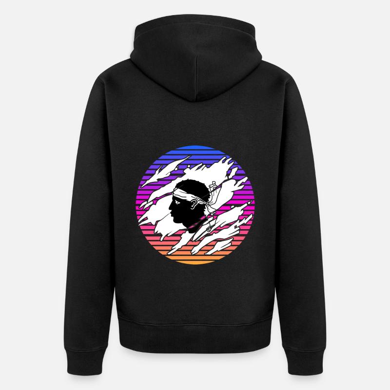 Voyage en Corse - Veste à capuche bio Premium Unisexe - noir