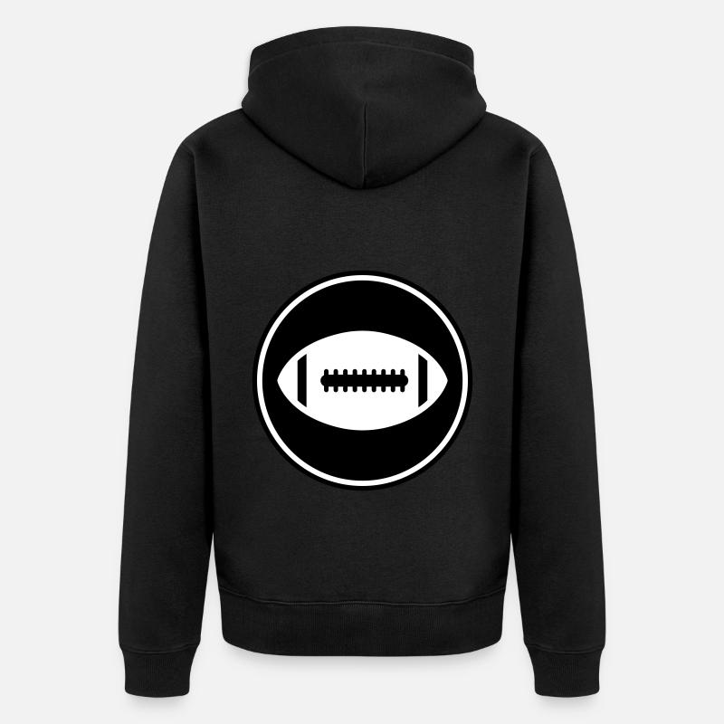 Icône de l’icône Football - Veste à capuche bio Premium Unisexe - noir