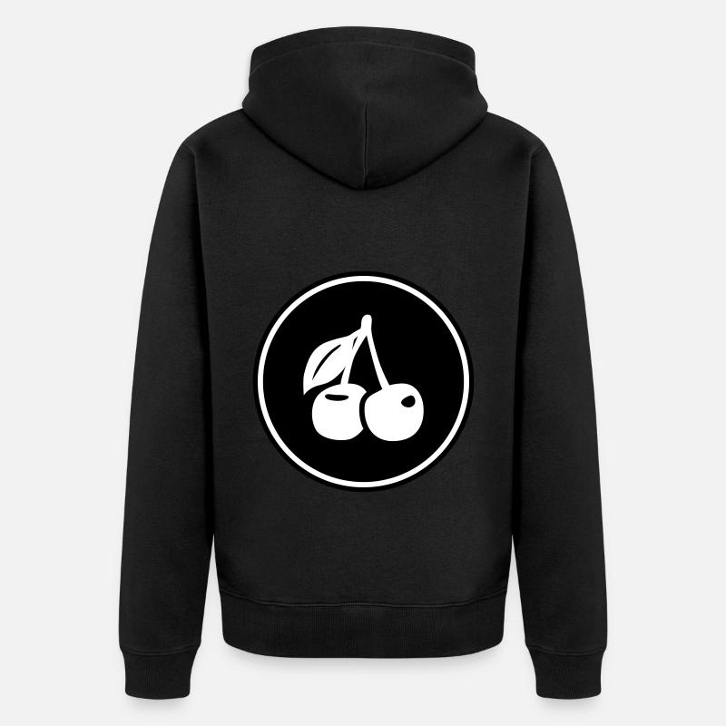 Symbole des cerises - Veste à capuche bio Premium Unisexe - noir