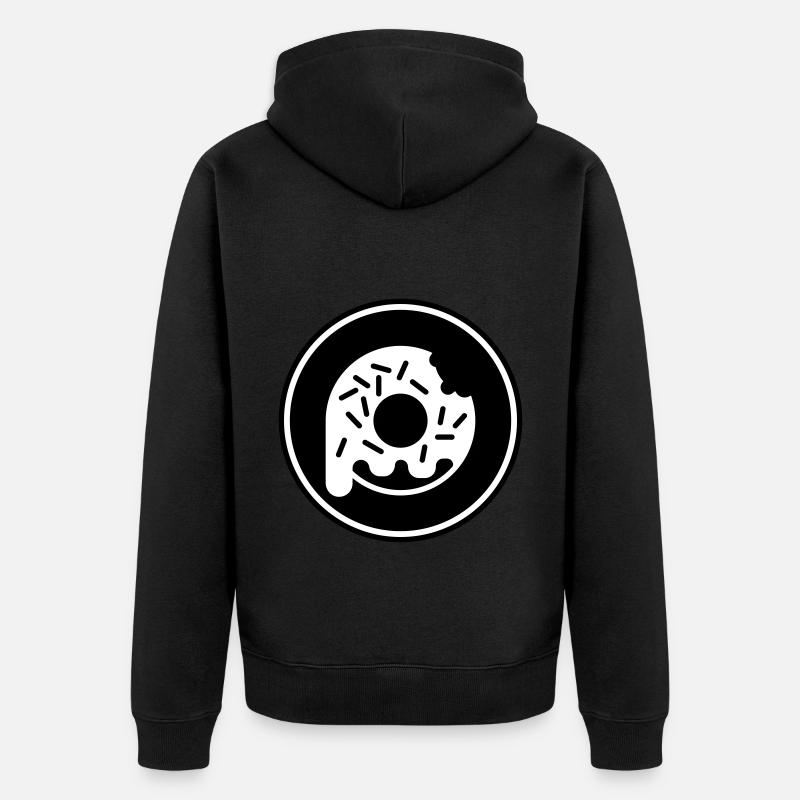Donut essen - Unisex Premium Bio Zip Hoodie - Schwarz