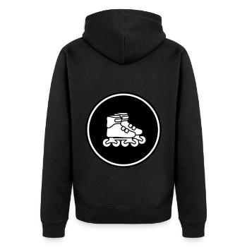 Symbole des patins à roues alignées - Veste à capuche bio Premium Unisexe - noir - Dos - Nico (187cm)