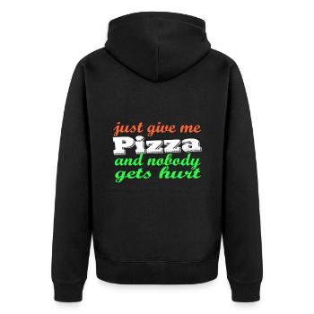 pizza mal - Veste à capuche bio Premium Unisexe - noir - Dos - Nico (187cm)
