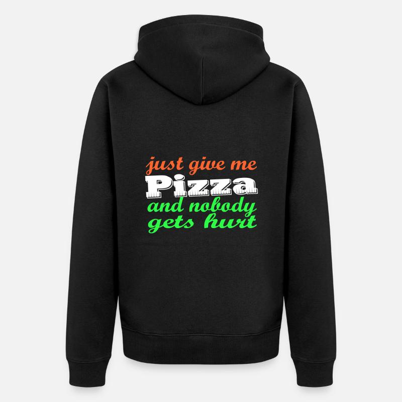 pizza mal - Veste à capuche bio Premium Unisexe - noir