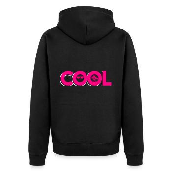 cool sonnenbrille - Unisex Premium Bio Zip Hoodie - Schwarz - Hinten - Nico (187cm)