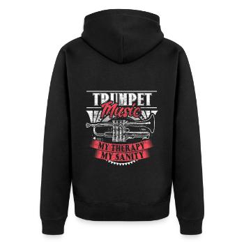 Trompette Trompette Concert Cadeau - Veste à capuche bio Premium Unisexe - noir - Dos - Nico (187cm)