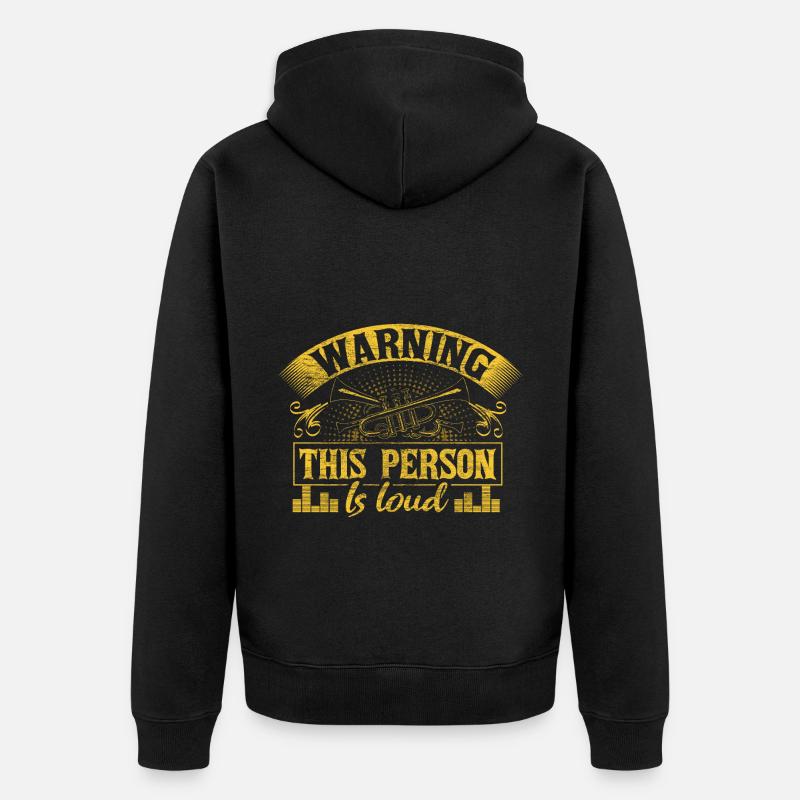 Trompette Trompette Concert Cadeau - Veste à capuche bio Premium Unisexe - noir