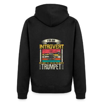 Trompette Trompette Trompette Musique Idée Cadeau - Veste à capuche bio Premium Unisexe - noir - Dos - Nico (187cm)