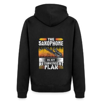 Saxophone Orchestra Cadeau Musical - Veste à capuche bio Premium Unisexe - noir - Dos - Nico (187cm)