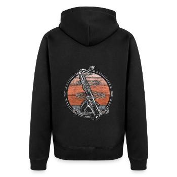 Bracelet d’instrument de saxophone Cadeau - Veste à capuche bio Premium Unisexe - noir - Dos - Nico (187cm)