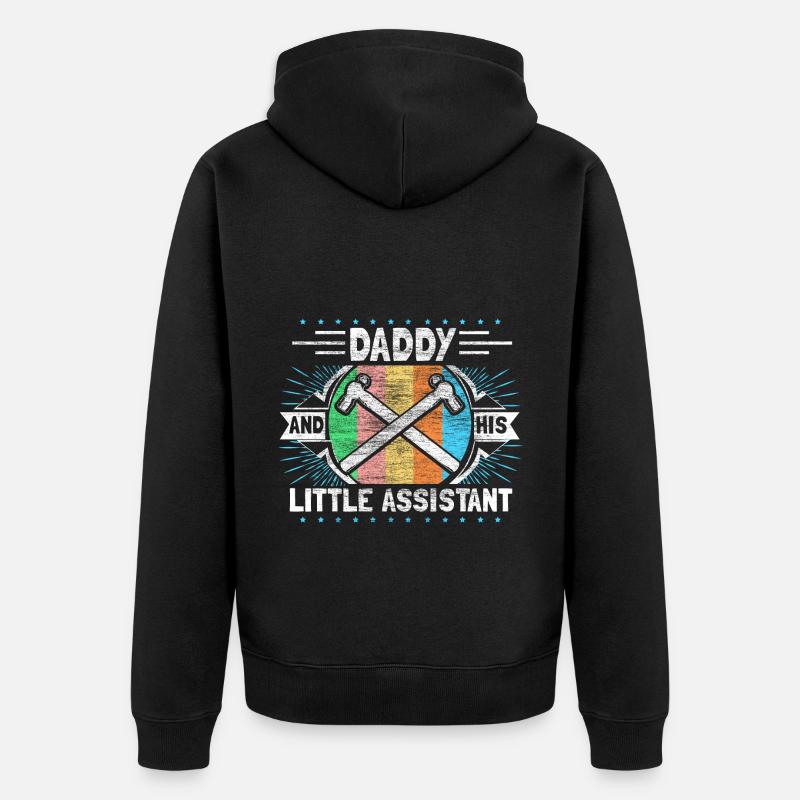 Vater & Sohn Kind Daddy - Unisex Premium Bio Zip Hoodie - Schwarz