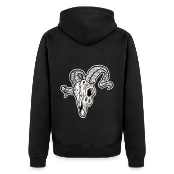 Skull Skeleton Skull Horror Cadeau d’Halloween - Veste à capuche bio Premium Unisexe - noir - Dos - Nico (187cm)
