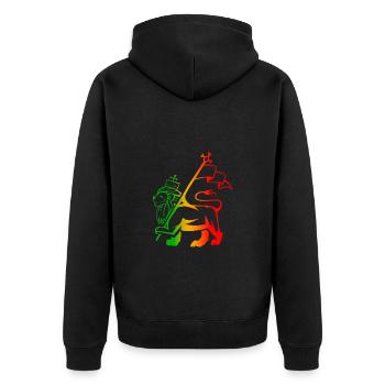 Rasta lion - Veste à capuche bio Premium Unisexe - noir - Dos - Nico (187cm)