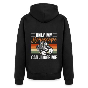 Horoskop Geburtstag Sterne Element - Unisex Premium Bio Zip Hoodie - Schwarz - Hinten - Nico (187cm)