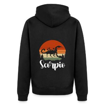 Constellation du Scorpion Astro Water - Veste à capuche bio Premium Unisexe - noir - Dos - Nico (187cm)