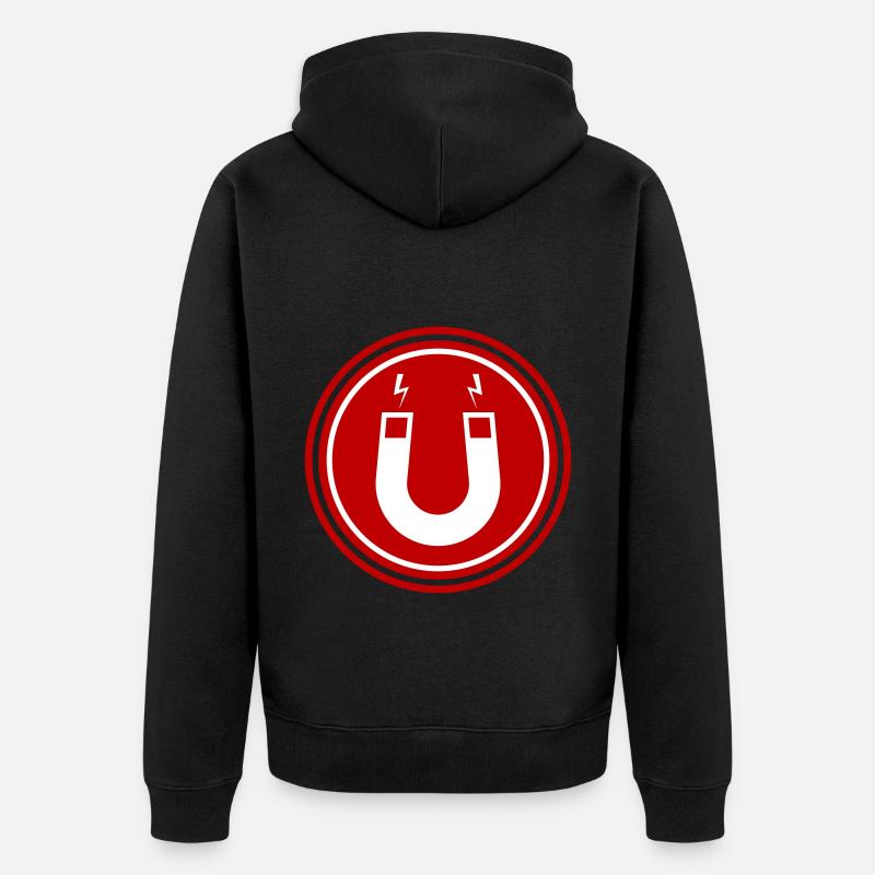 Aimant en fer à cheval - Veste à capuche bio Premium Unisexe - noir