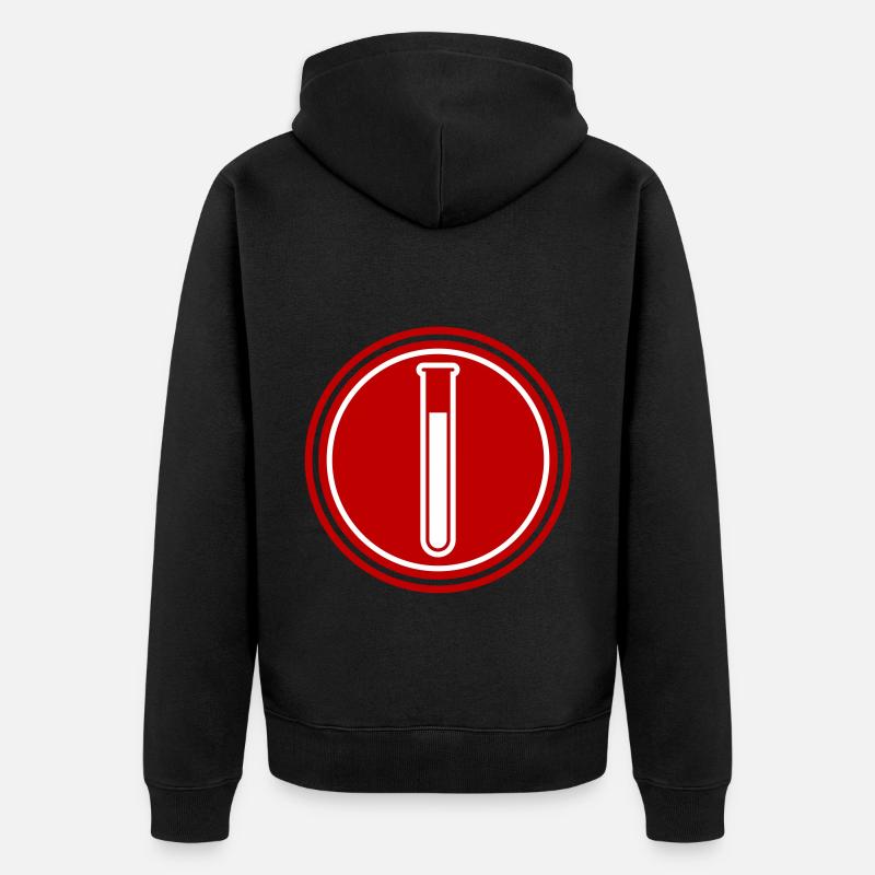 Symbole du tube à essai - Veste à capuche bio Premium Unisexe - noir