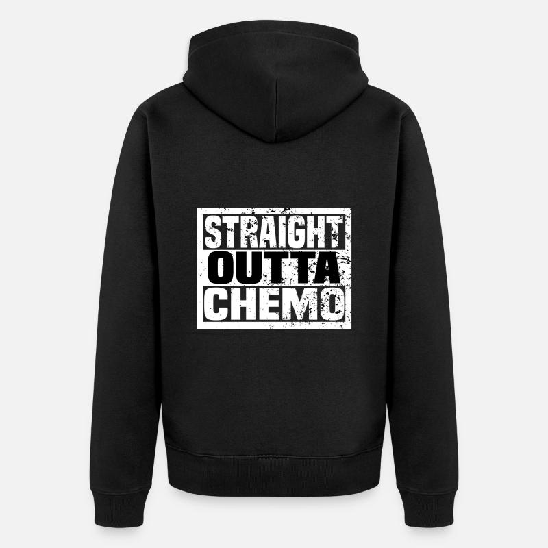 Straight Outta Chimio - Veste à capuche bio Premium Unisexe - noir