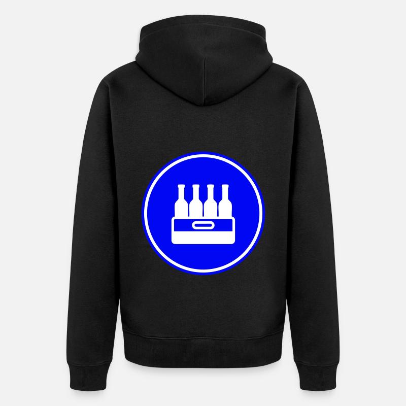 Caisse de bouteille de bière - Veste à capuche bio Premium Unisexe - noir