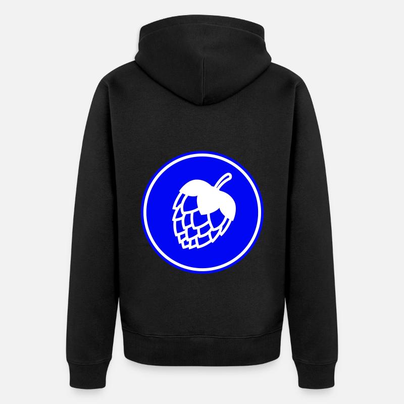 Icône de bière tapoteuse - Veste à capuche bio Premium Unisexe - noir