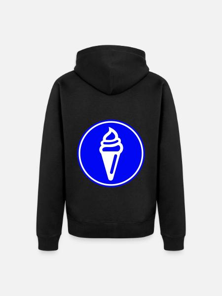 Ice Icon Icon - Unisex Premium Organic Zip Hoodie - black