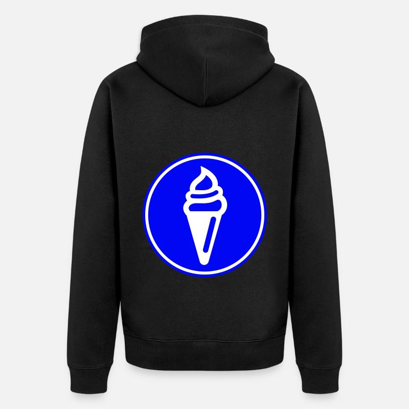 Eis Icon Symbol - Unisex Premium Bio Zip Hoodie - Schwarz