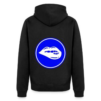 Symbole de lèvre - Veste à capuche bio Premium Unisexe - noir - Dos - Nico (187cm)