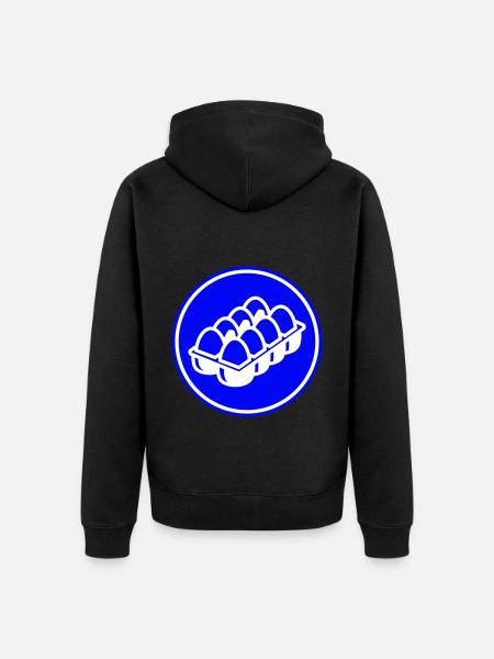 Eggs symbol - Unisex Premium Organic Zip Hoodie - black