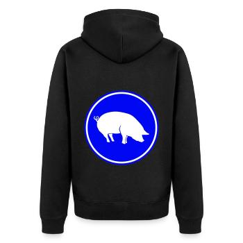 Animal porcin - Veste à capuche bio Premium Unisexe - noir - Dos - Nico (187cm)