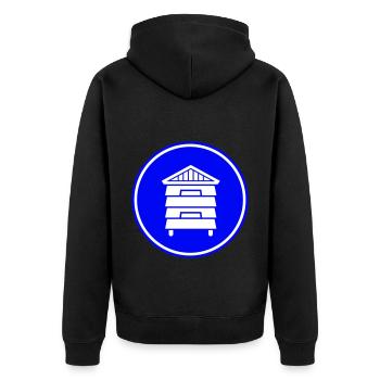 Honey Beekeeper - Unisex Premium Organic Zip Hoodie - black - Back - Nico (187cm)