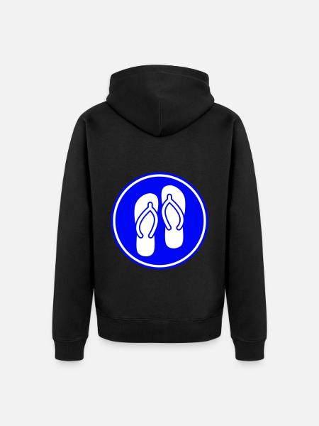 Flip-flops icon - Unisex Premium Organic Zip Hoodie - black