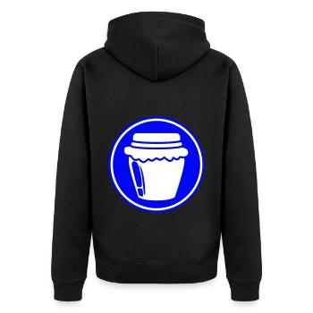 Honey symbol beekeeper - Unisex Premium Organic Zip Hoodie - black - Back - Nico (187cm)
