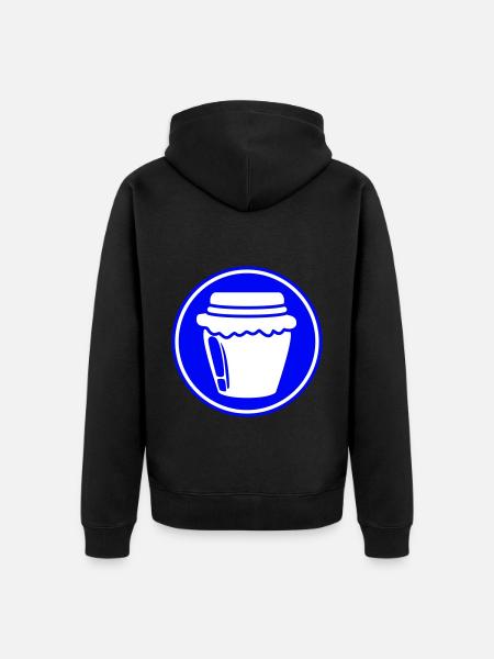 Honig symbol Imker - Unisex Premium Bio Zip Hoodie - Schwarz