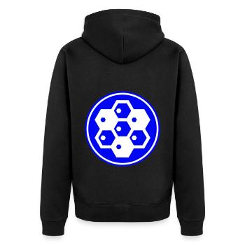 Beekeeper symbol - Unisex Premium Organic Zip Hoodie - black - Back - Nico (187cm)