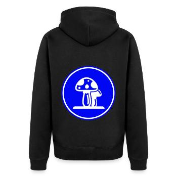 Symbole des champignons - Veste à capuche bio Premium Unisexe - noir - Dos - Nico (187cm)