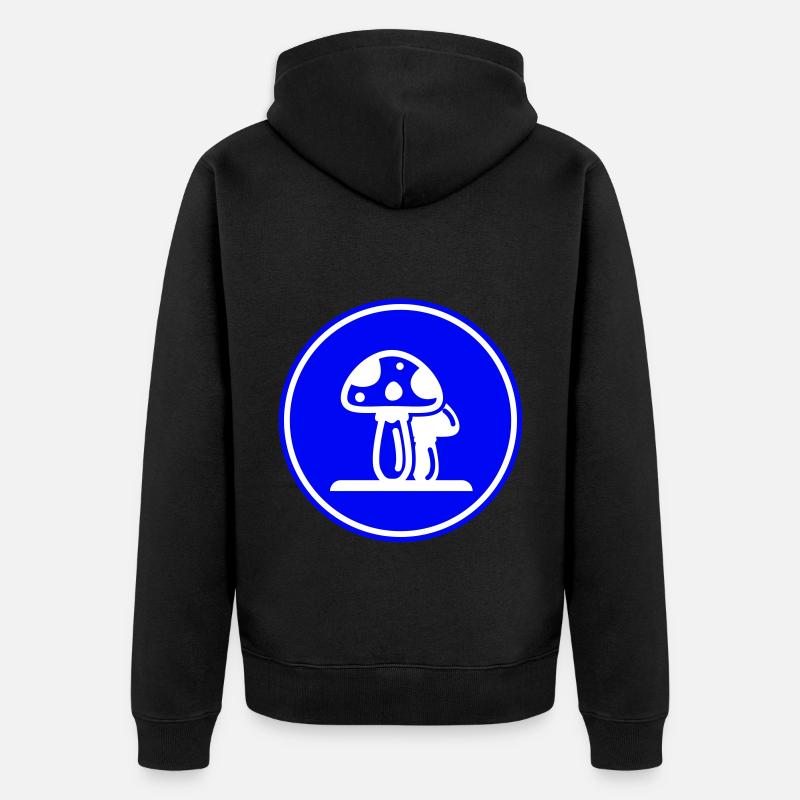 Symbole des champignons - Veste à capuche bio Premium Unisexe - noir