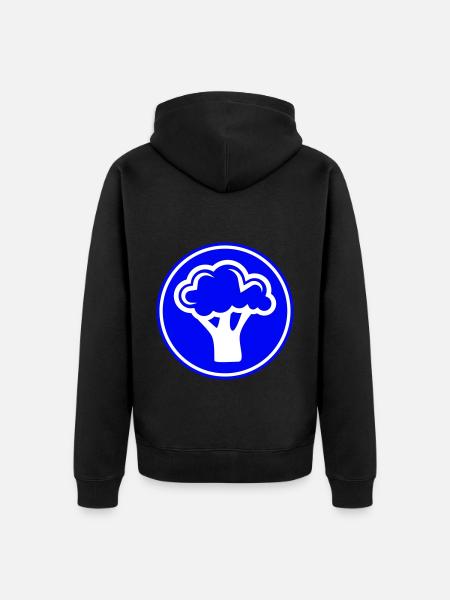 Broccoli Vegetables - Unisex Premium Organic Zip Hoodie - black